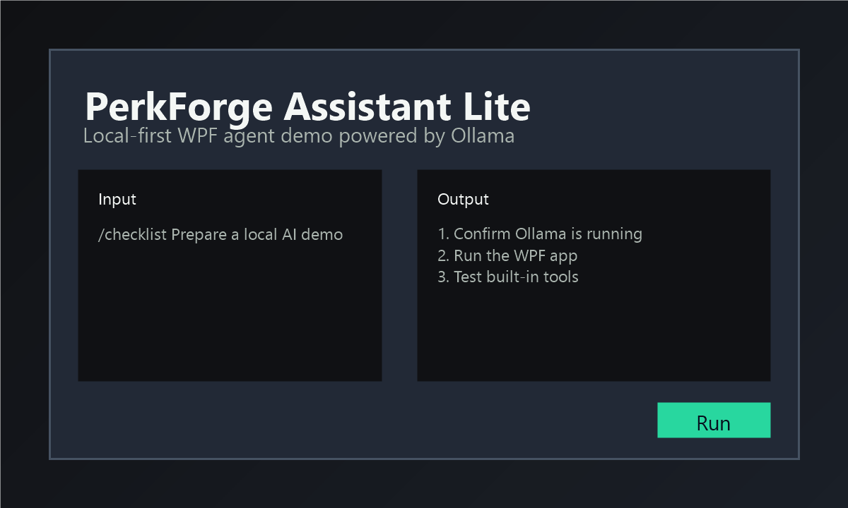 PerkForge Assistant Lite screenshot placeholder